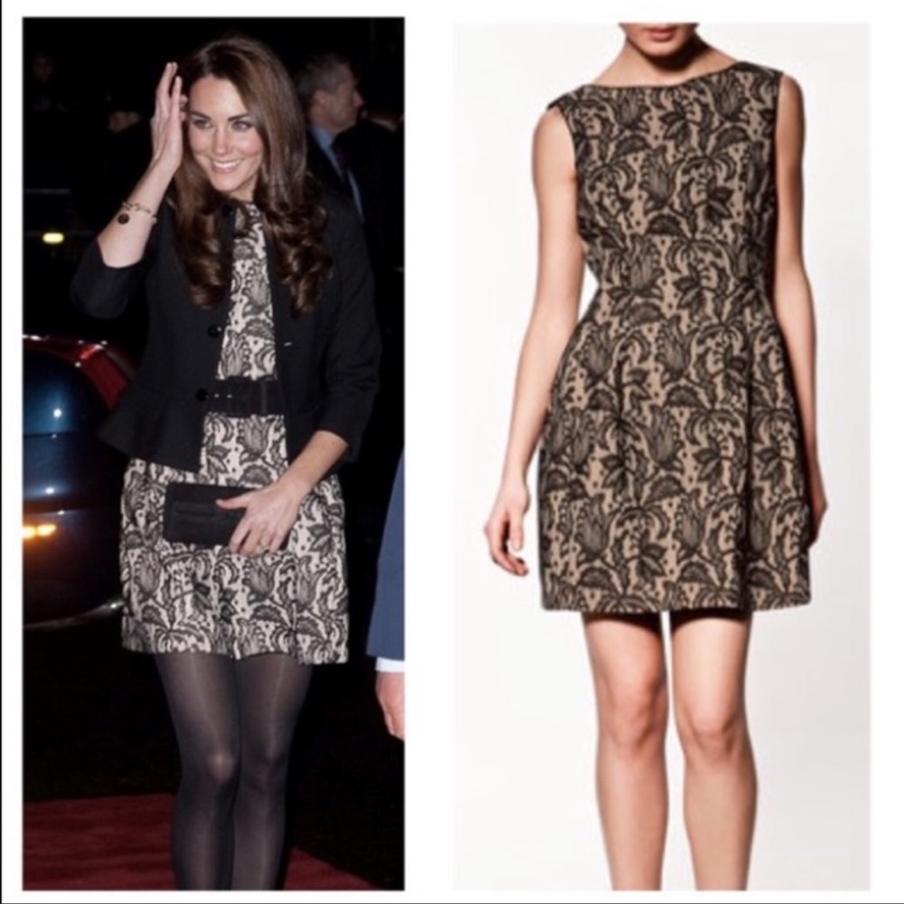 Zara Green Tulip Lace Mini Dress Size M - Picture 10 of 10